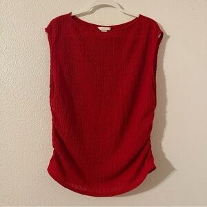 H&M Women’s Red Textured Blouse Size XL